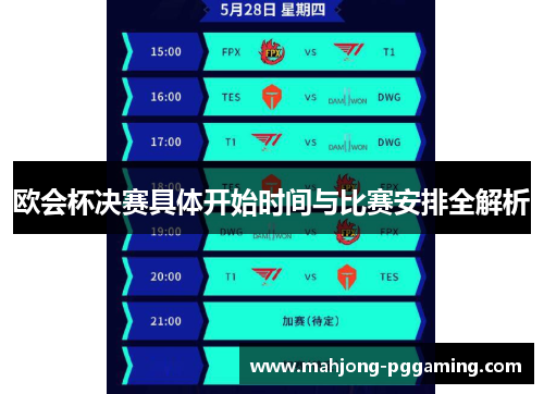 欧会杯决赛具体开始时间与比赛安排全解析