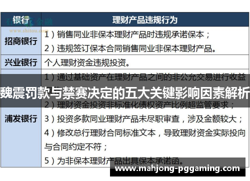 魏震罚款与禁赛决定的五大关键影响因素解析